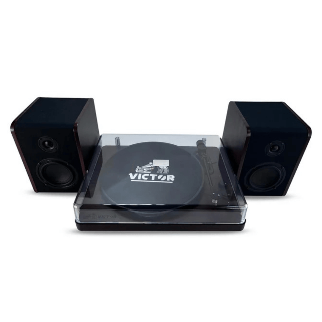 Victor Lincoln 3-Speed Bluetooth Turntable with Speakers