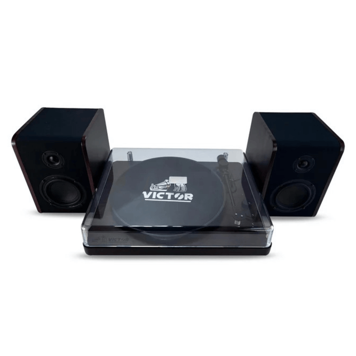 Victor Lincoln 3-Speed Bluetooth Turntable with Speakers