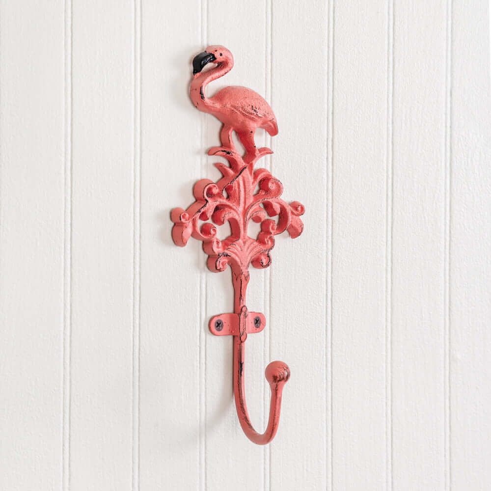 Flamingo Wall Hooks in Pink Cast Iron (Set of 4) – Vintage Shopper