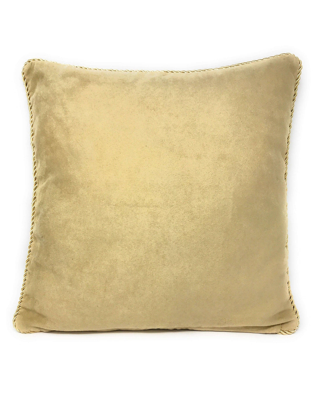 Back view of French Country Rooster Tapestry Throw Pillow Cover in neutral beige tone