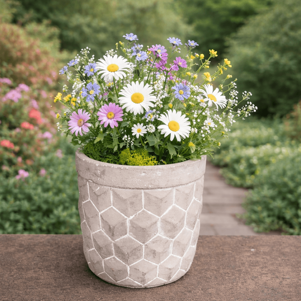 Geometric Cement Planter