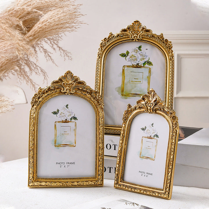 Gilded Baroque Arch Photo Frames in three sizes