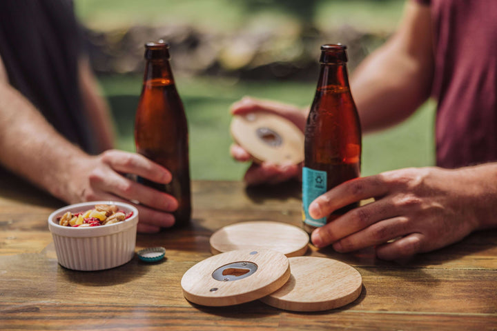 Coasters with Bottle Openers Set of 4