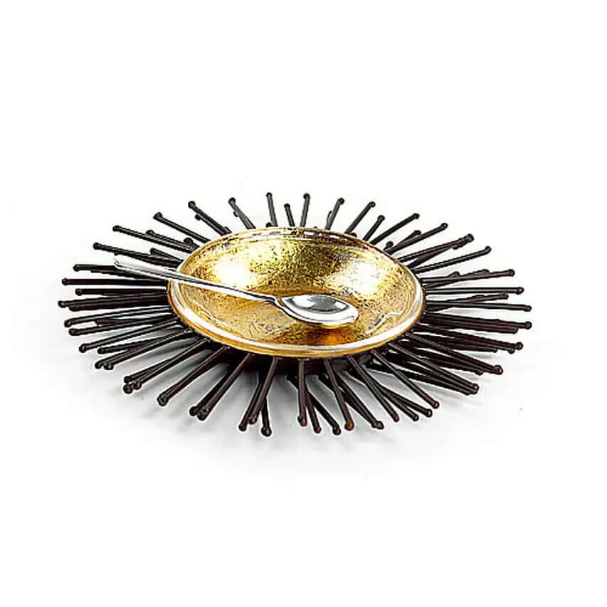 Iron & Goldleaf Medium Sea Urchin Dish