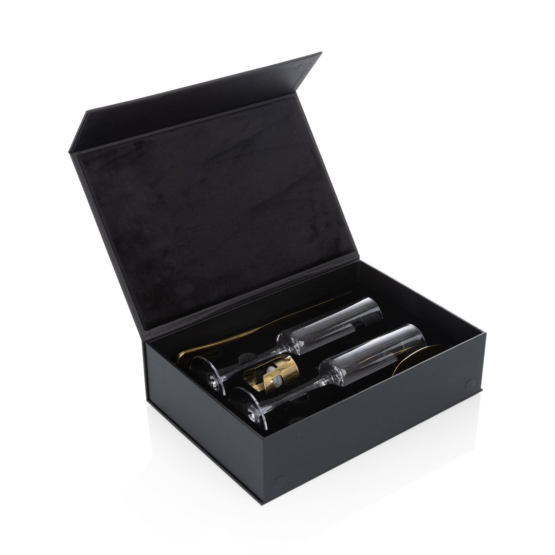 Arbane Champagne Glass Set with Cake Knife