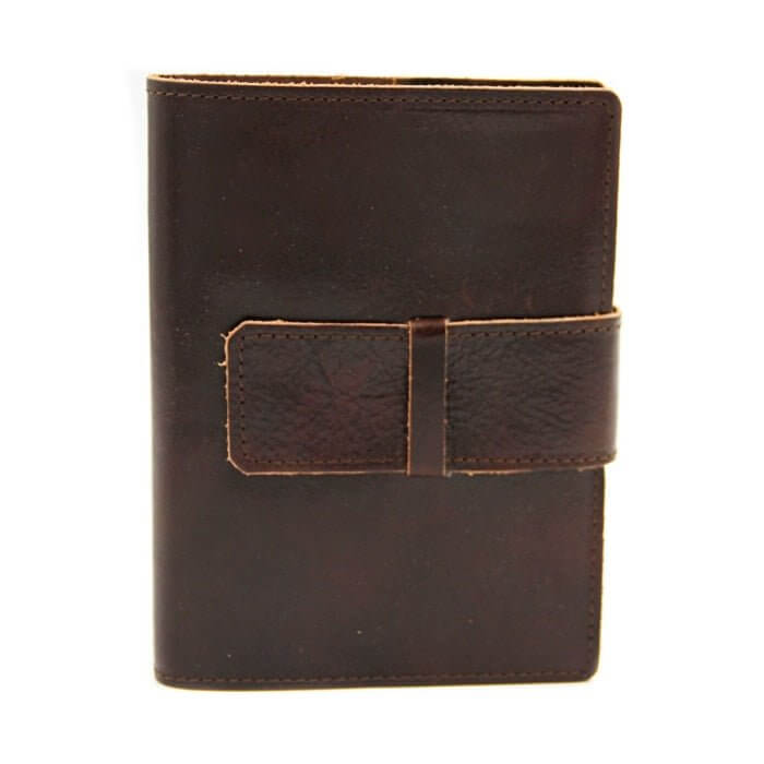 Handcrafted Italian Calfskin Leather Journal with vintage brown cover