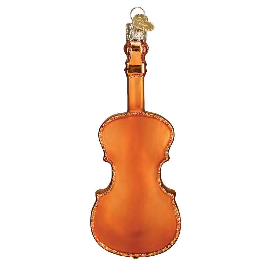 Handcrafted Glass Cello Christmas Ornament, detailed glass ornament celebrating classical music with stunning craftsmanship.