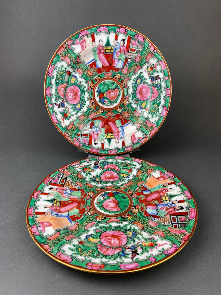 Handpainted Koi Fish Platter: Japanese Collectible Art Plate, 16" featuring vibrant Koi fish, floral motifs and traditional Asian art.