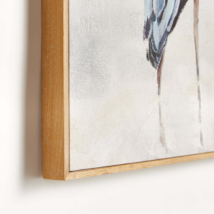 Close-up of Heron Pair Giclée Canvas Prints with Wood Frames