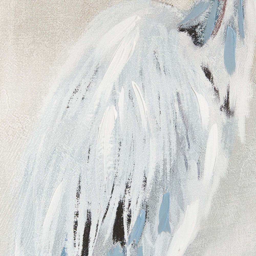 Heron Pair Giclée Canvas Prints with Wood Frames, depicting elegant herons for a timeless and poetic wall art piece.