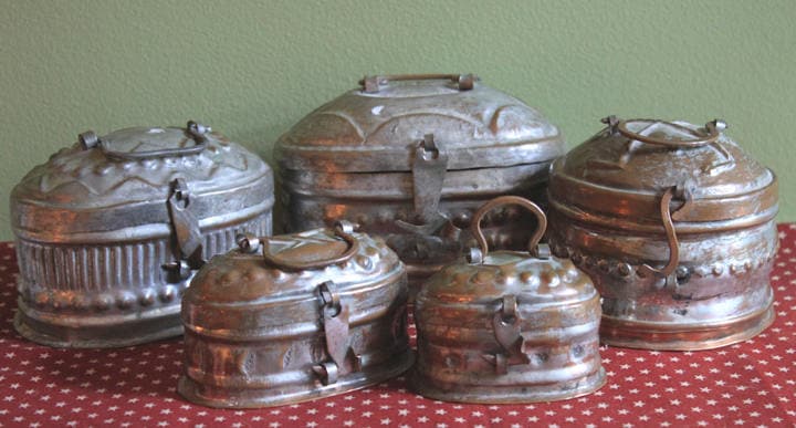 Antique Italian Pewter Box with Hinged Lid. Large Pewter Bowl Made in Italy. Trinket or Jewelry Box - Vintage Pewter Boxes.