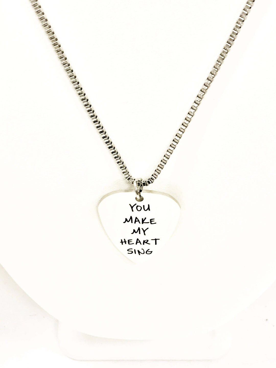You Make My Heart Sing Guitar Pick Necklace