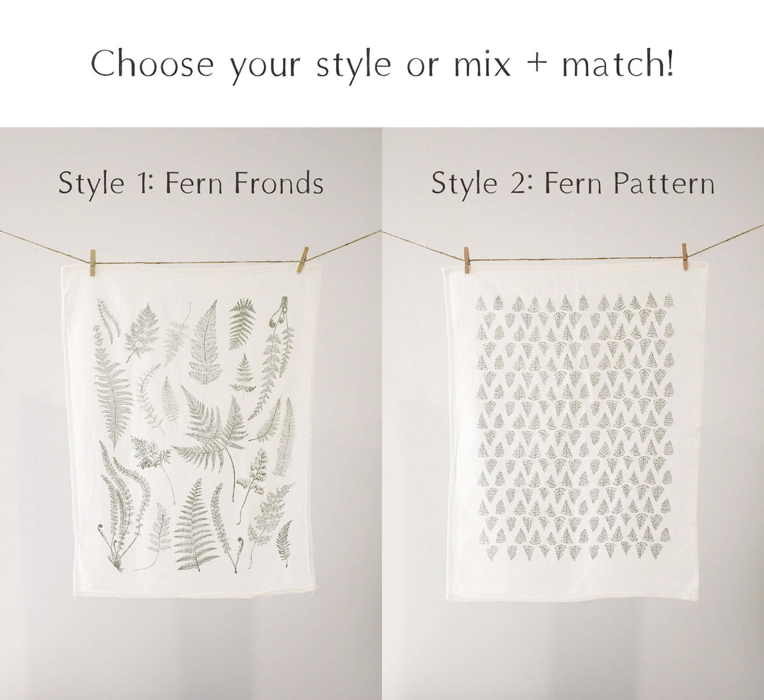 Vintage Fern Botanical Tea Towel