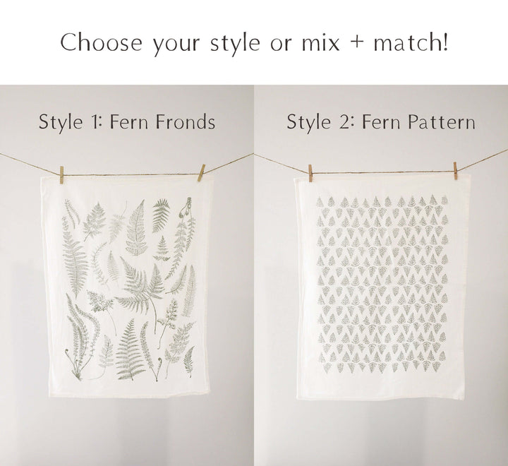 Vintage Fern Botanical Tea Towel