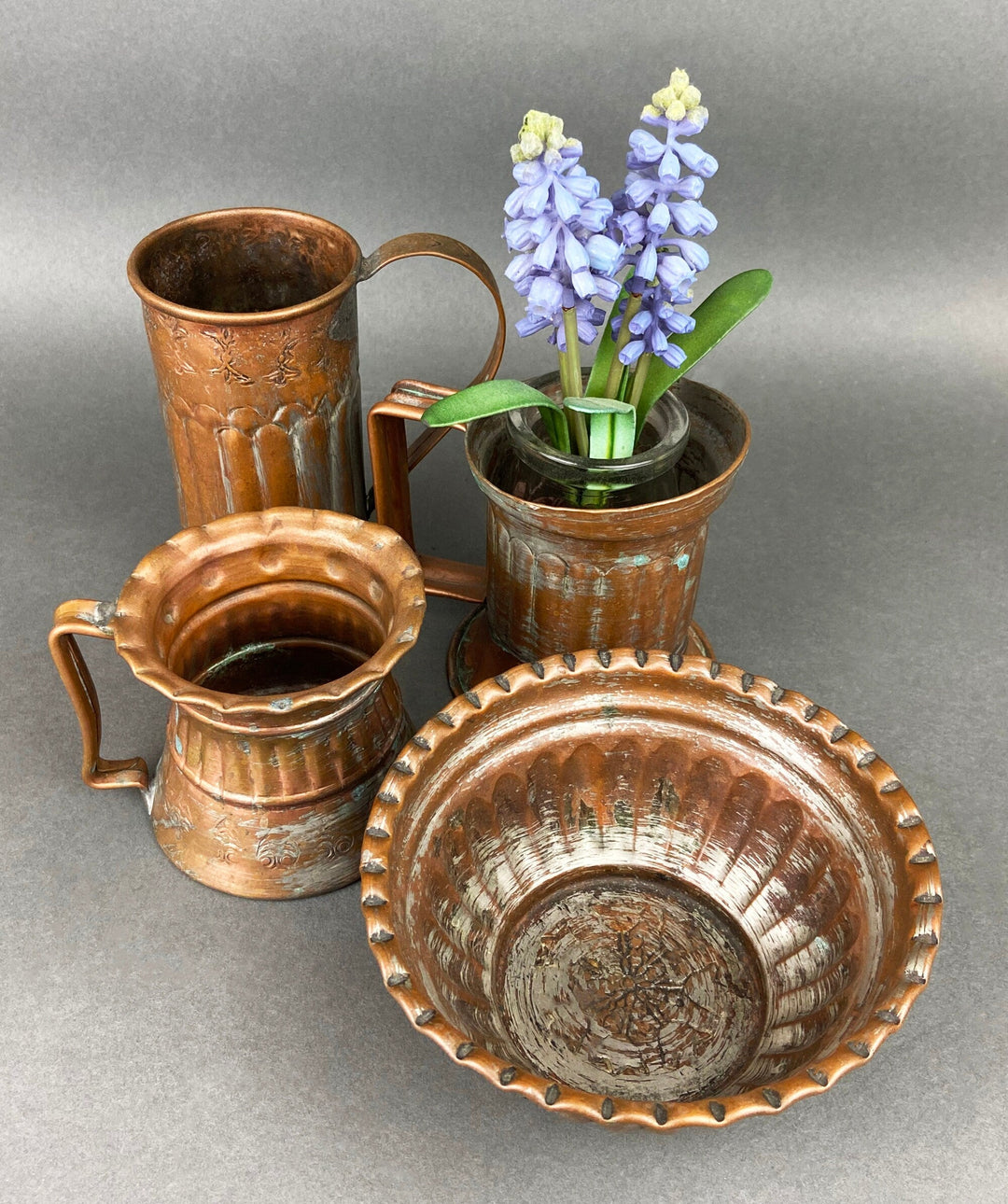 Antique Extra Large Sieves. Rustic Hand Hammered Home Decoration. Set of Two, Large, Primitive Hand Pounded Strainers.