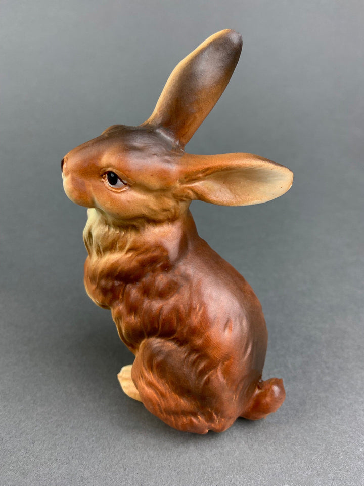 Vintage Bunny Figurines. Pair of Hand Painted Porcelain Rabbits. Spring and Easter Celebration. Collectible Figurines.