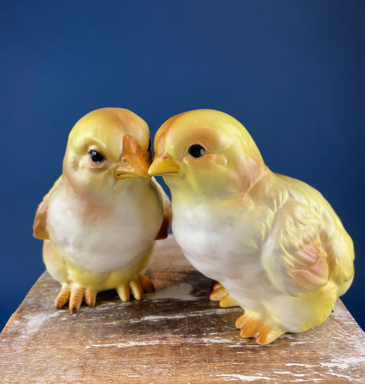 Porcelain Baby Ducks Parade by Dept. 56. Set of Two Ducklings Figurines. Cute Yellow Collectible Birds. Modern Farmhouse. Baby Shower Gift.