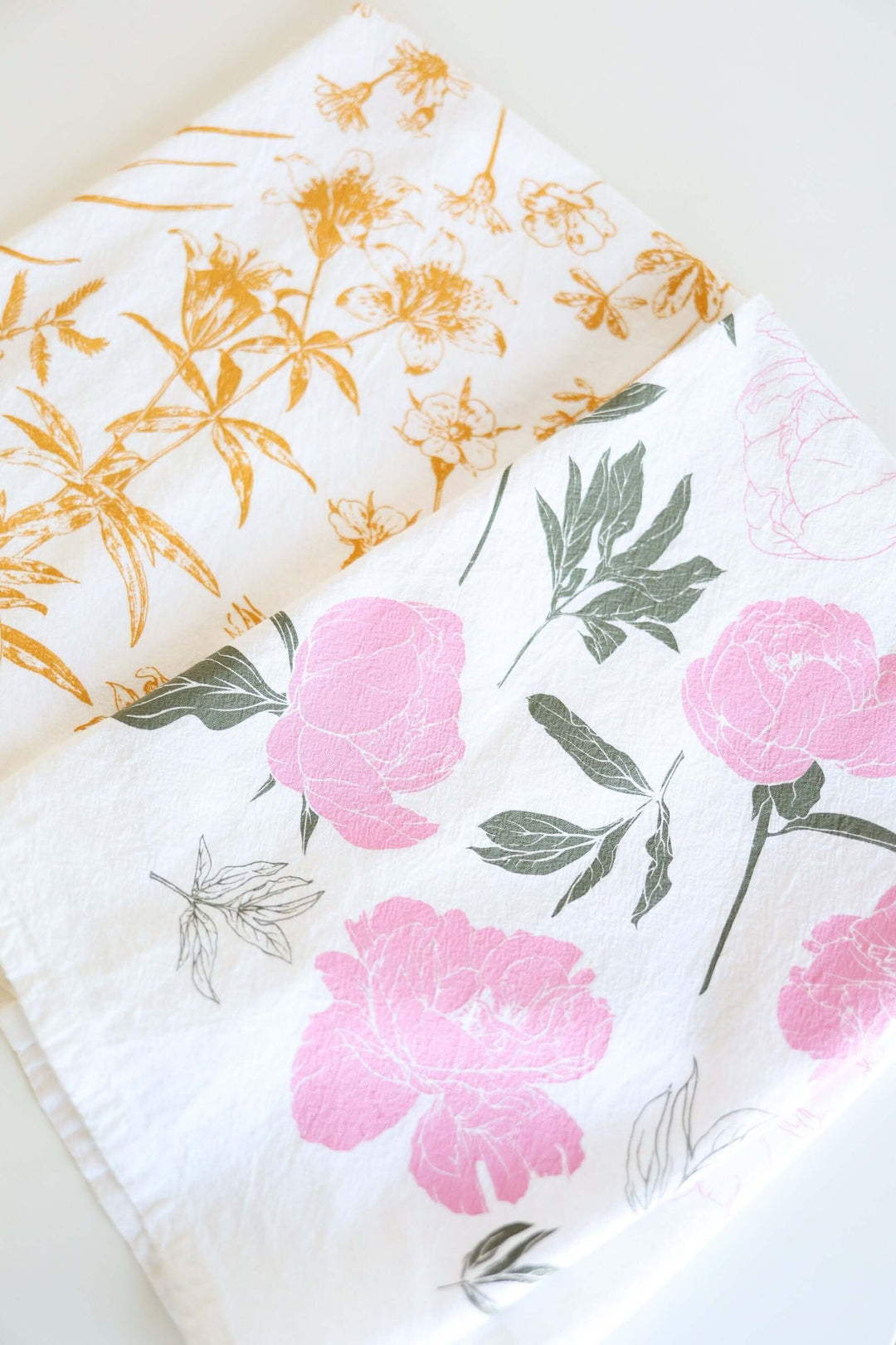 Vintage Peony Tea Towel