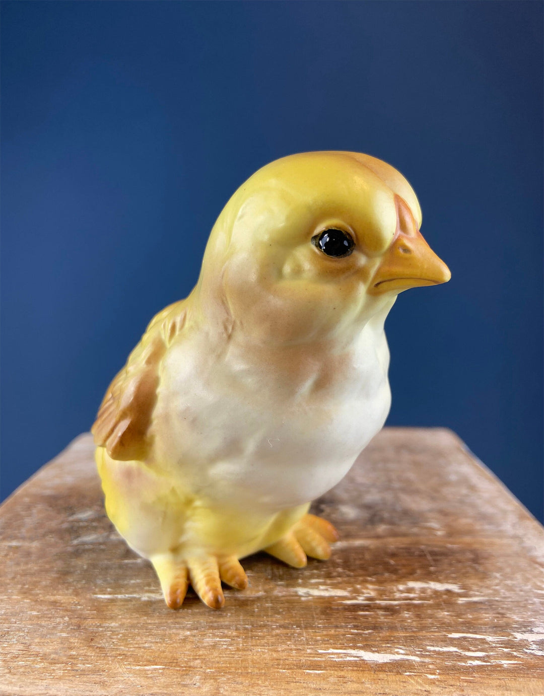 Porcelain Chick in Eggshell Jar by Dept. 56. Sugar or Storage Jar in Shape of Cute Yellow Baby Bird Hatching. Modern Farmhouse. Baby Shower.