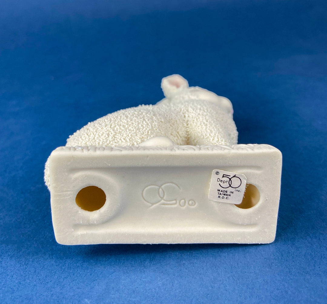 SnowBabies Bunny. Department 56 Rabbit. Easter or Spring Celebration. Egg Basket Accessory. Collectibles.