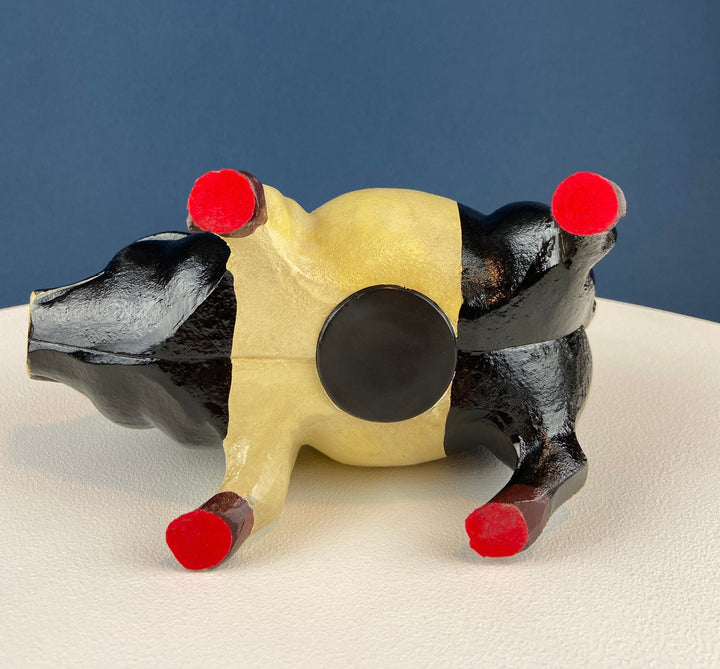 Vintage Cast Iron Piggy Bank. Black/White Metal Pig for Collecting Coins. Collectible Animal Shape Bank. Gift for Kids, Grandkids, Students