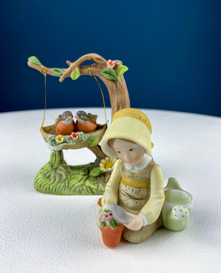 Get Well Soon Porcelain Figurine of Boy Holding Sick Dog. Inspired by Norman Rockwell's Saturday Evening Post Cover: "At the Vets."
