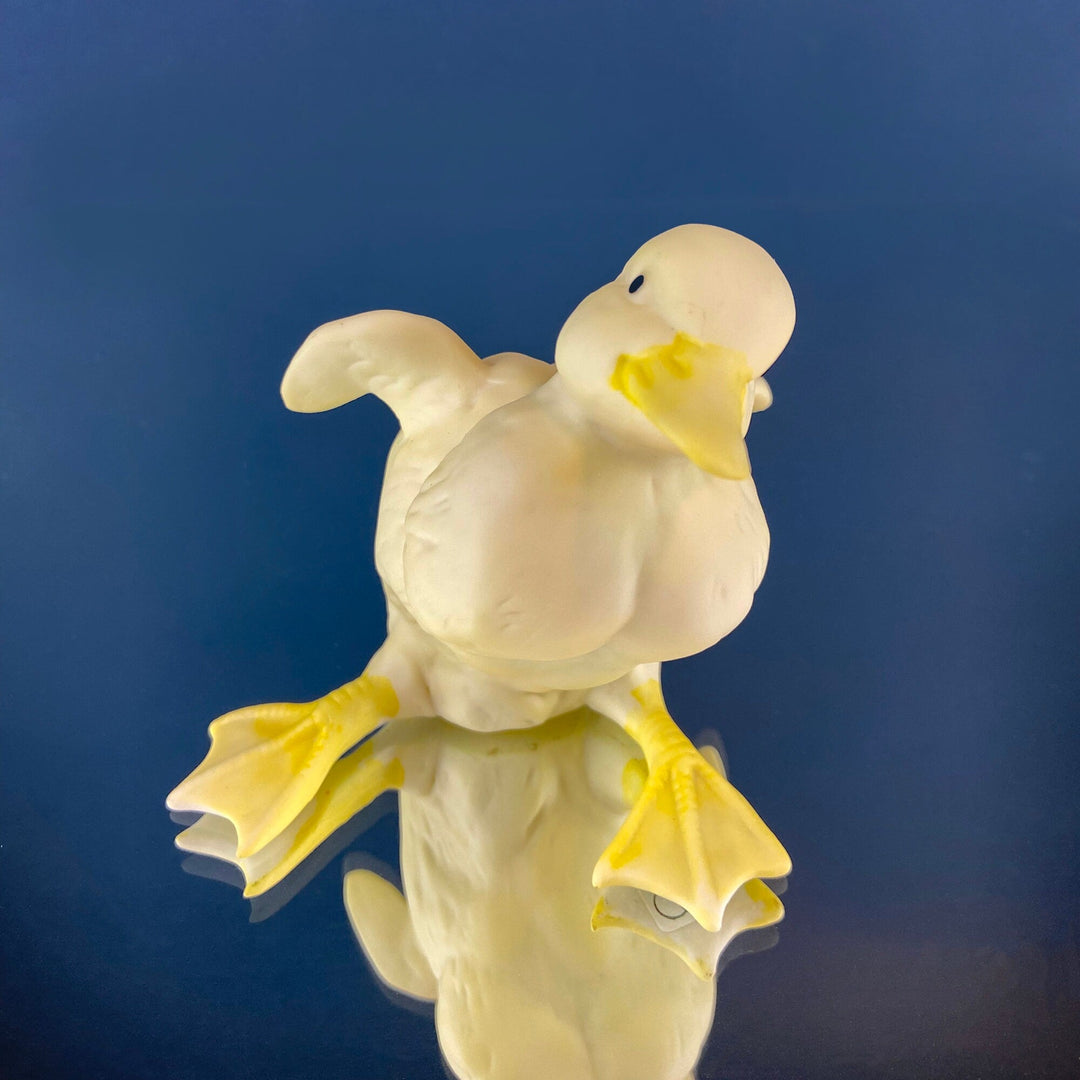 Porcelain Chick in Eggshell Jar by Dept. 56. Sugar or Storage Jar in Shape of Cute Yellow Baby Bird Hatching. Modern Farmhouse. Baby Shower.
