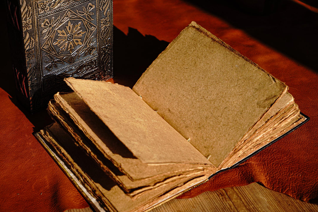 Floral Embossed Leather Journal