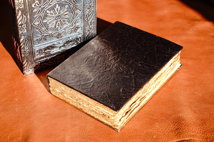 Floral Embossed Leather Journal