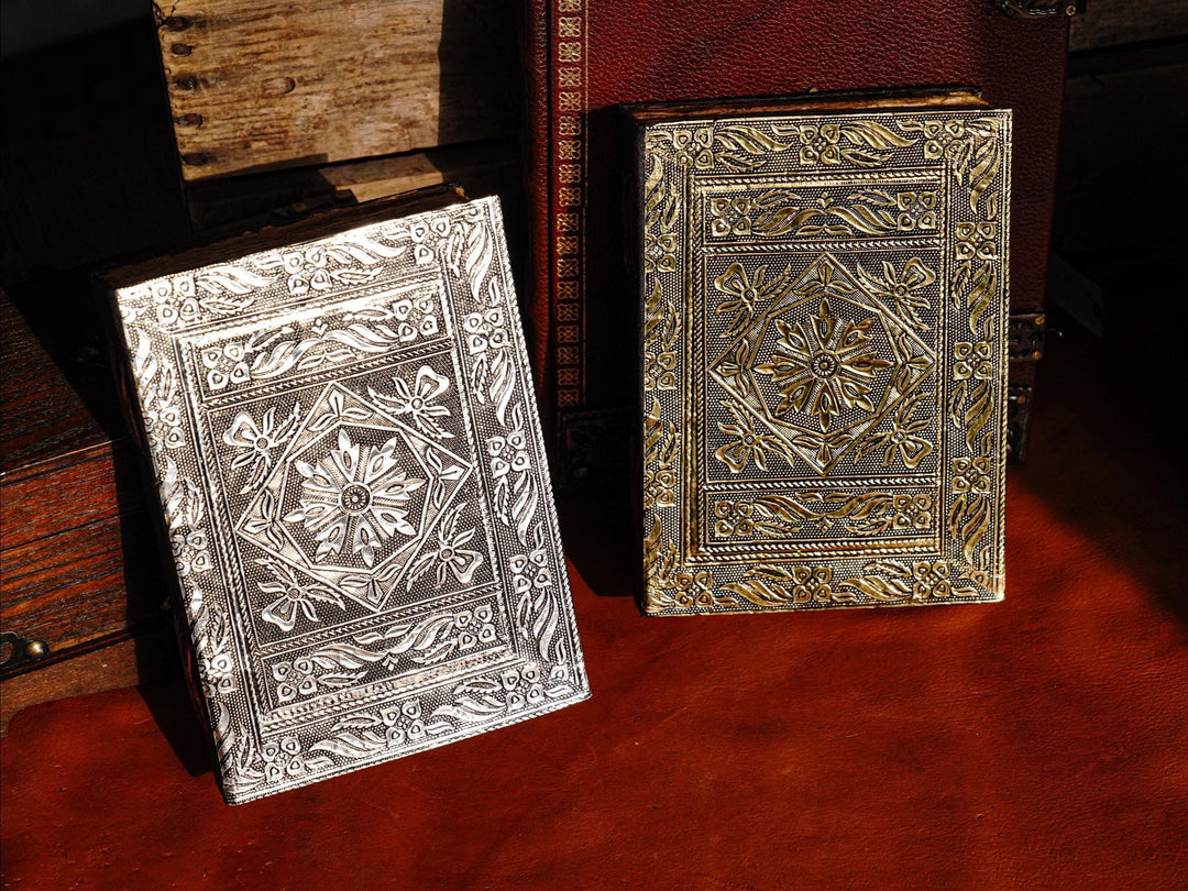 Floral Embossed Leather Journal