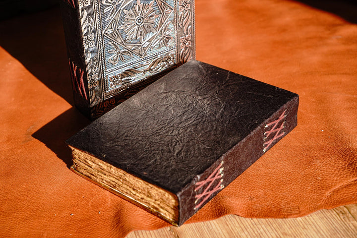 Floral Embossed Leather Journal