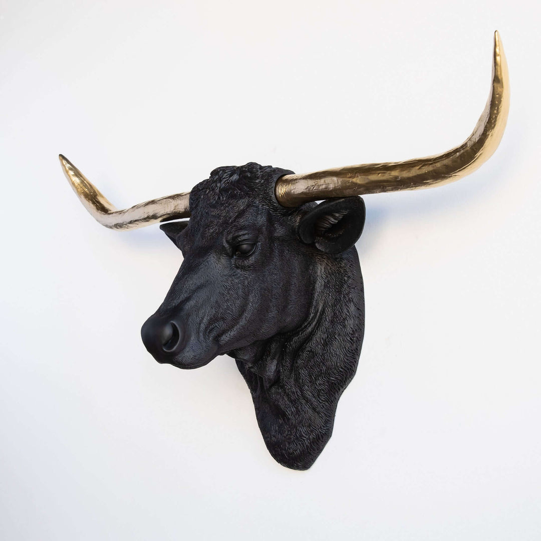 Handcrafted Faux Texas Longhorn Wall Sculpture
