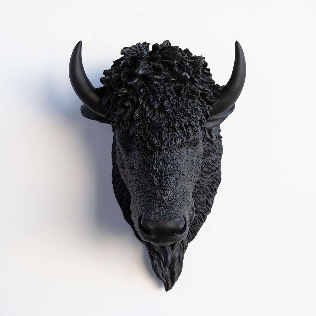 Handcrafted Faux Bison Head Wall Art