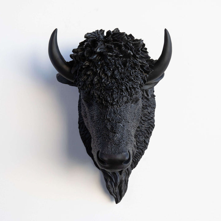 Handcrafted Faux Bison Head Wall Art