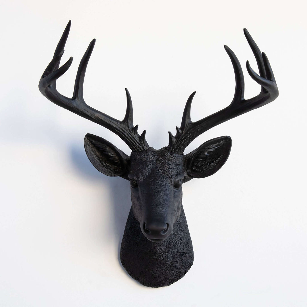 Handcrafted Faux Deer Head Wall Sculpture