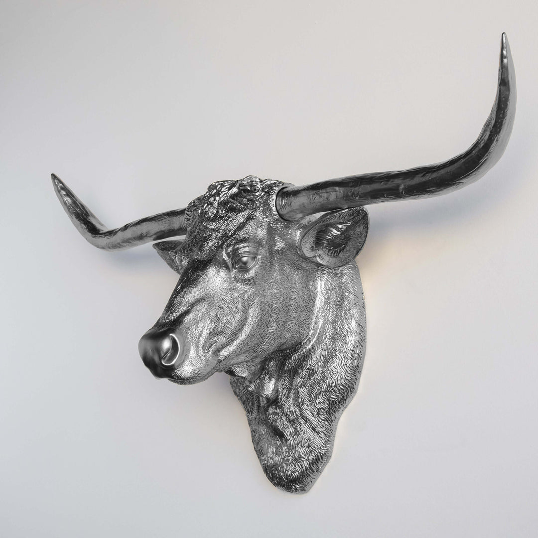 Handcrafted Faux Texas Longhorn Wall Sculpture