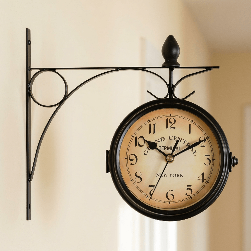 Grand Central Double-Sided Station Wall Clock - Hallway