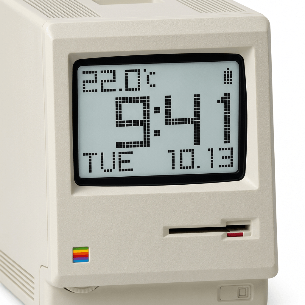 Maclock Retro Computer Alarm Clock - Display Detail
