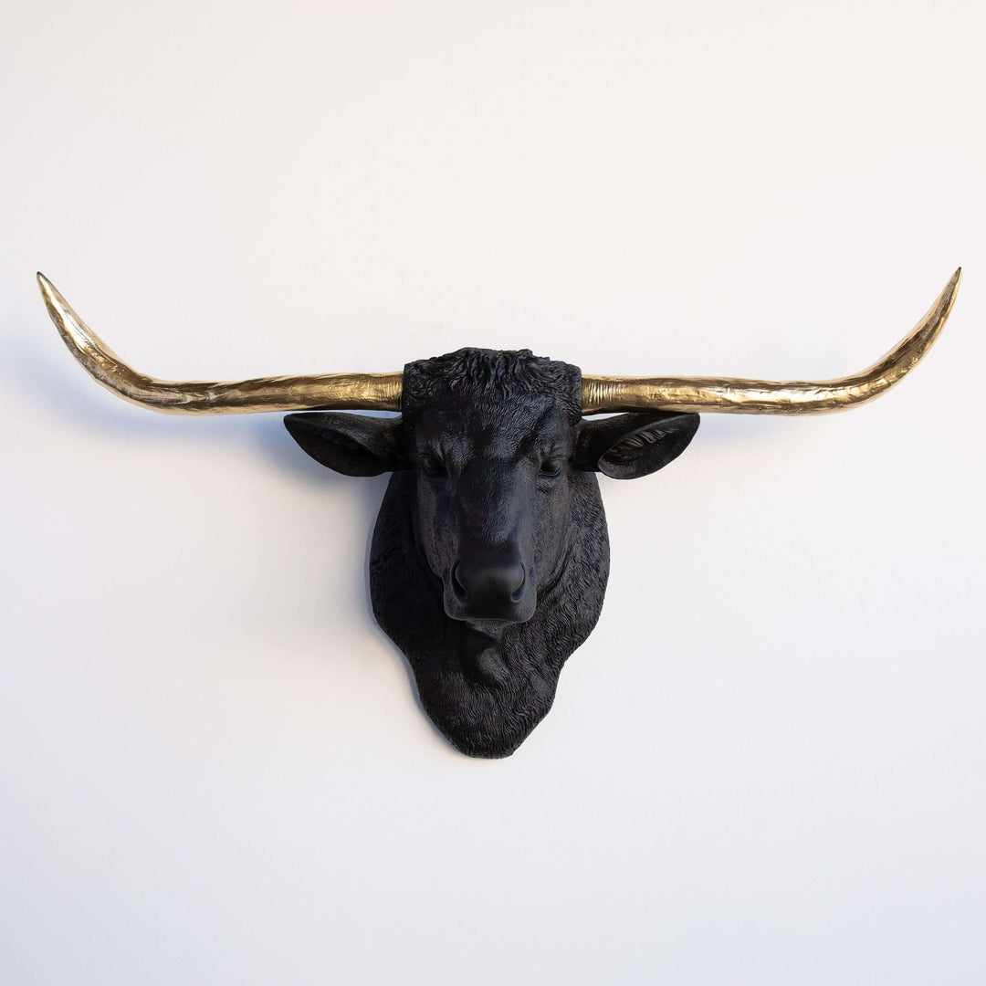 Handcrafted Faux Texas Longhorn Wall Sculpture