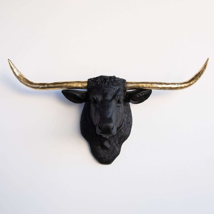 Handcrafted Faux Texas Longhorn Wall Sculpture