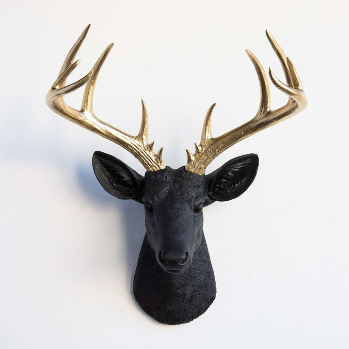 Handcrafted Faux Deer Head Wall Sculpture