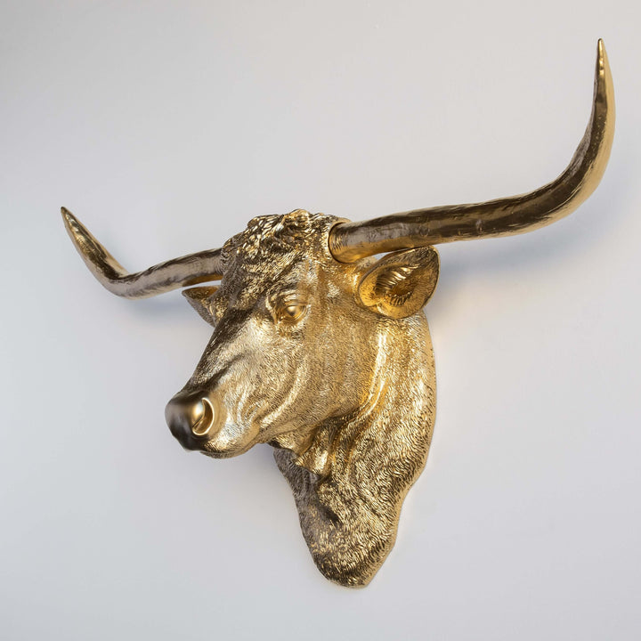 Handcrafted Faux Texas Longhorn Wall Sculpture