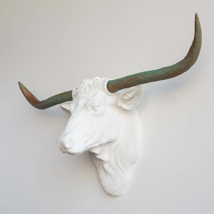 Handcrafted Faux Texas Longhorn Wall Sculpture