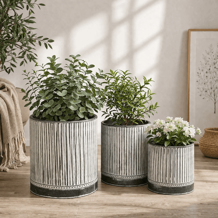 IRON BUCKET SET OF THREE