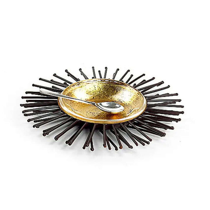 Iron & Goldleaf Medium Sea Urchin Dish