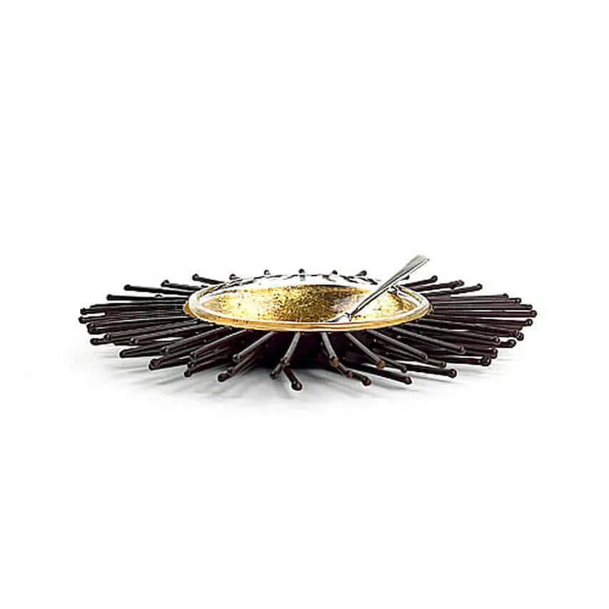 Iron & Goldleaf Medium Sea Urchin Dish