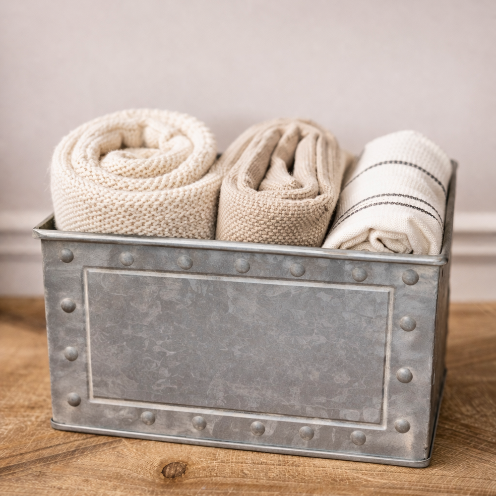 Iron Rectangle Storage Container - Set of 3