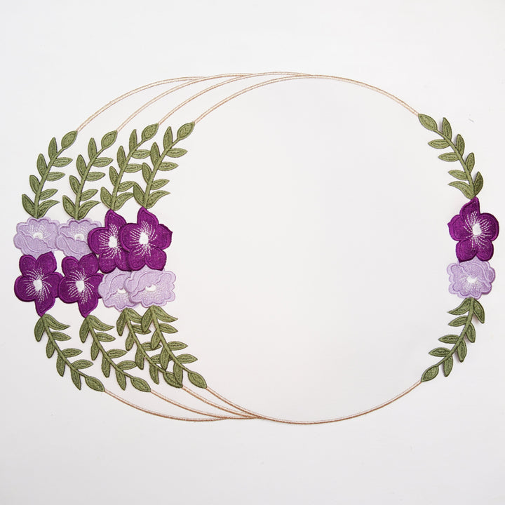 JASMINE WHITE ROUND FAUX LEATHER PLACEMAT (Set Of 4)