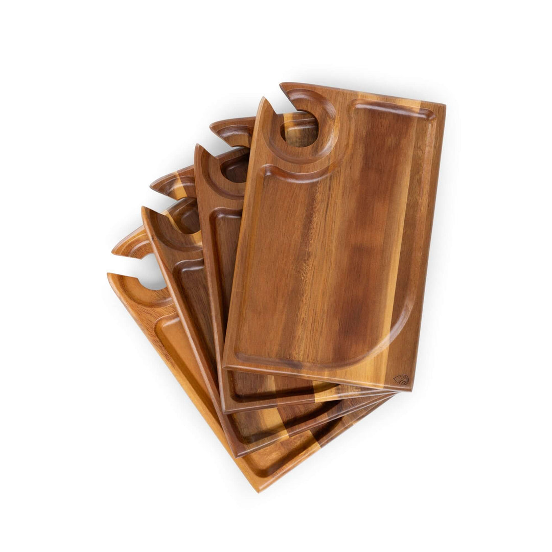 Rectangle Wine Appetizer Plate Set of 4