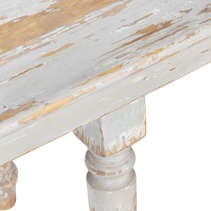 Extra Long Antique White Farmhouse Dining Table